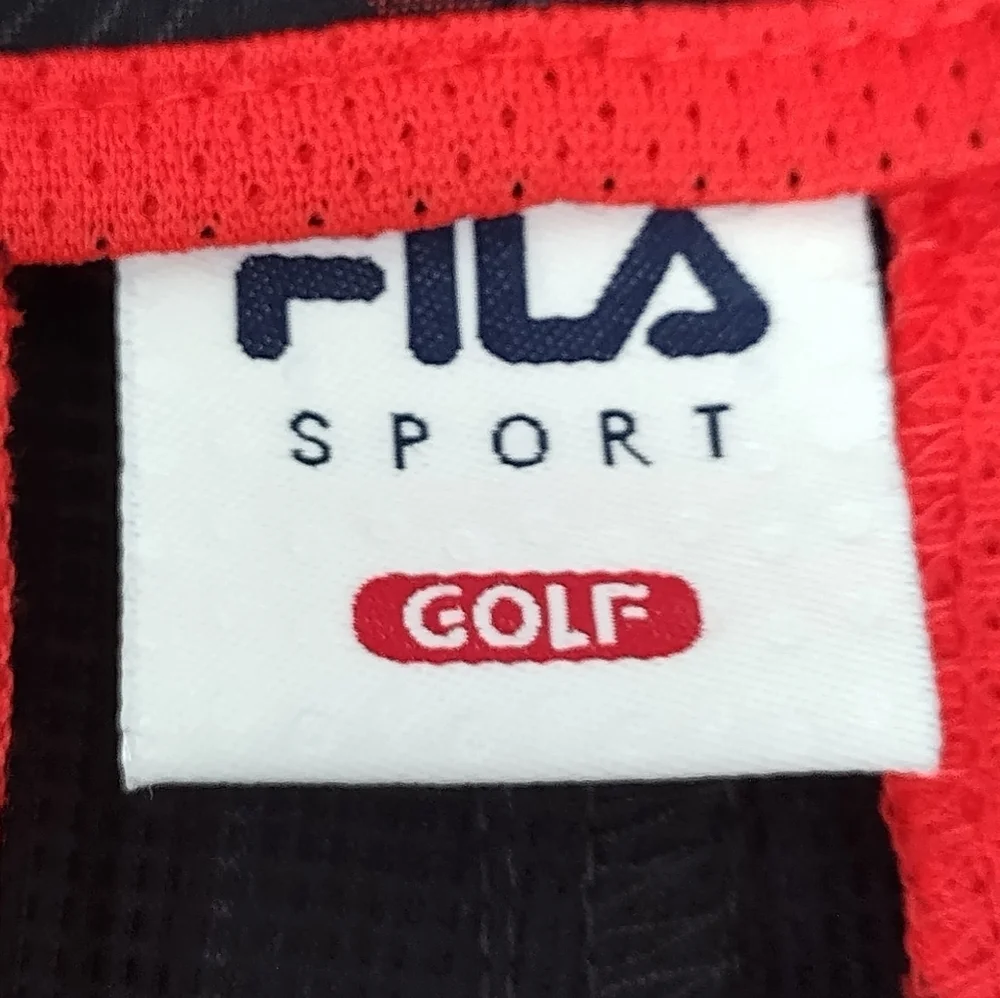 Fila Sports Men's Golf Shorts Size 32 Course Wear Black And Red Striped